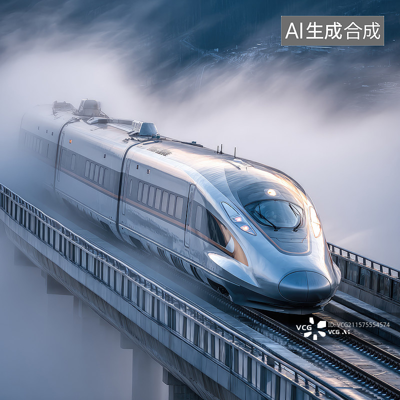 【AI数字艺术】高铁图片素材