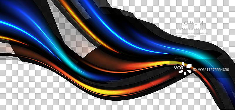 抽象未来主义发光霓虹多色图案图片素材