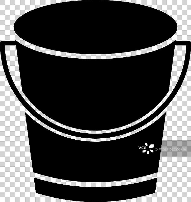 塑料水桶和油漆桶图标集图片素材