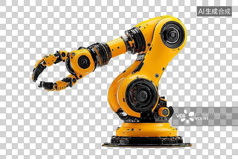 【AI数字艺术】黄色机械臂图片素材
