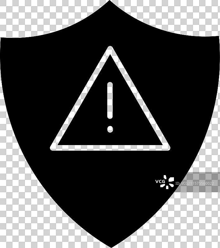 高风险安全的盾牌感叹号图标集图片素材