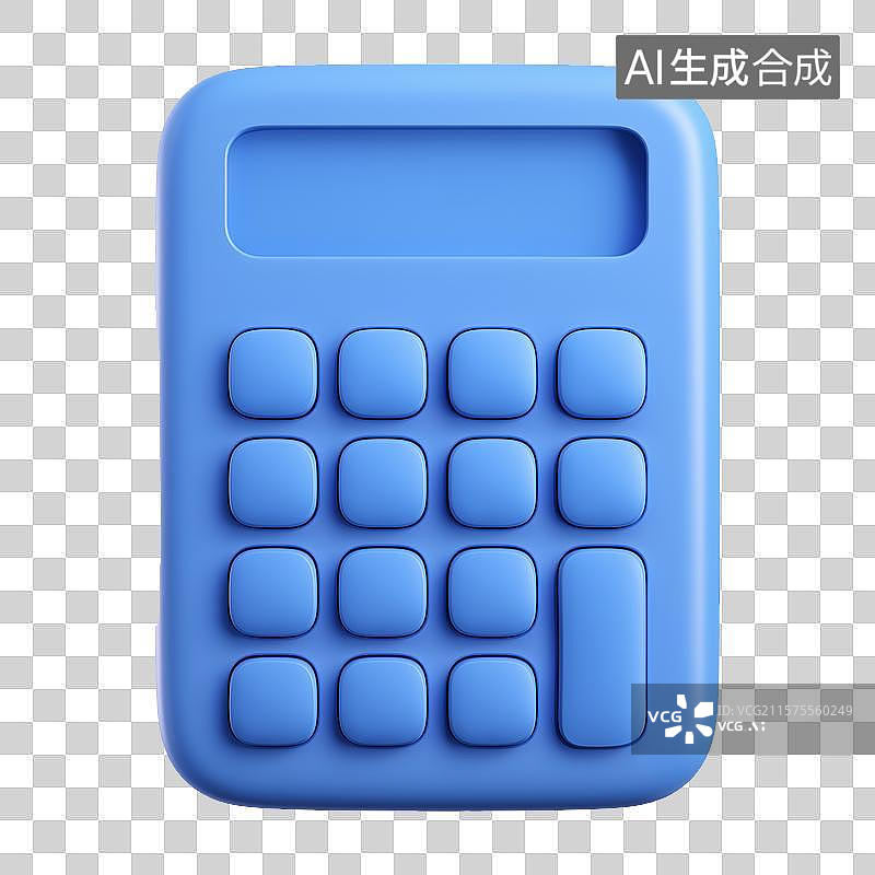 【AI数字艺术】蓝色的计算器图片素材
