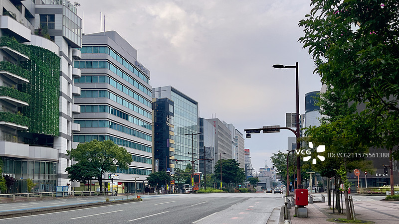 福冈城市街头道路图片素材