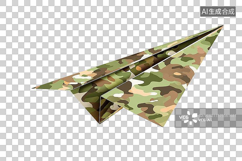 【AI数字艺术】迷彩色纸飞机图片素材