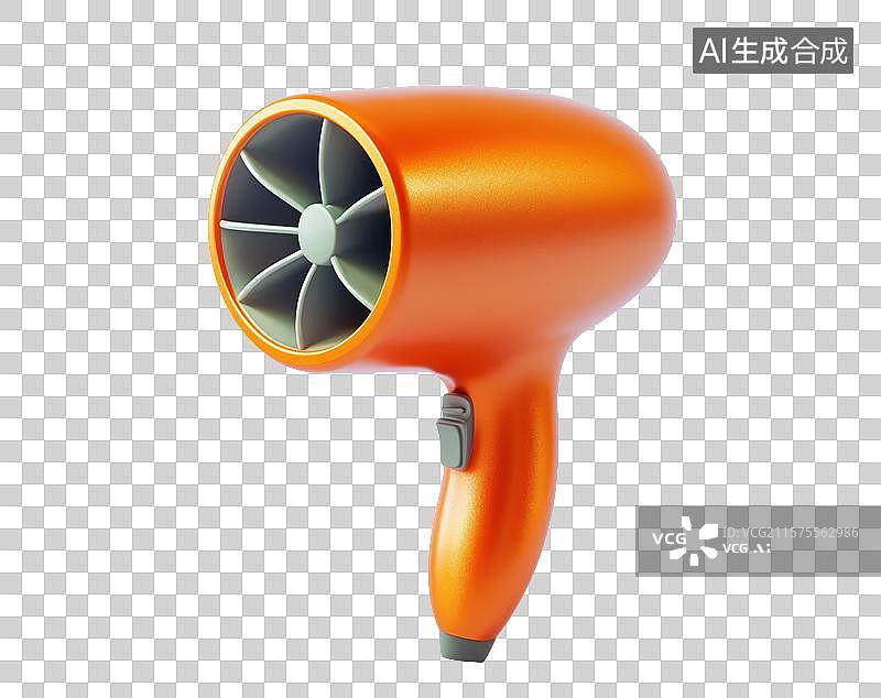 【AI数字艺术】3D三维时尚吹风机热风图片素材