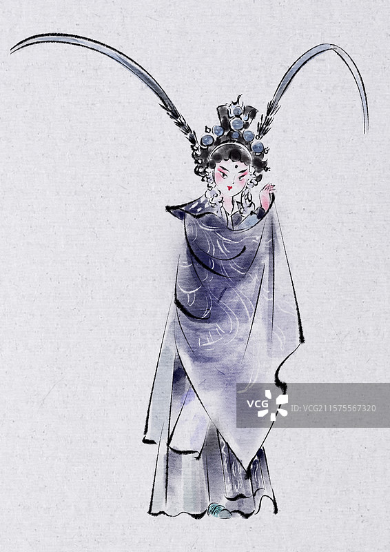 水墨戏曲人物图片素材