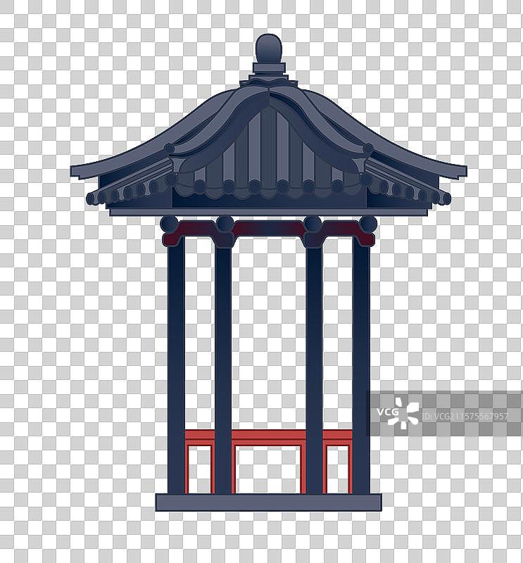 国风国潮风城市印象建筑亭子凉亭图片素材