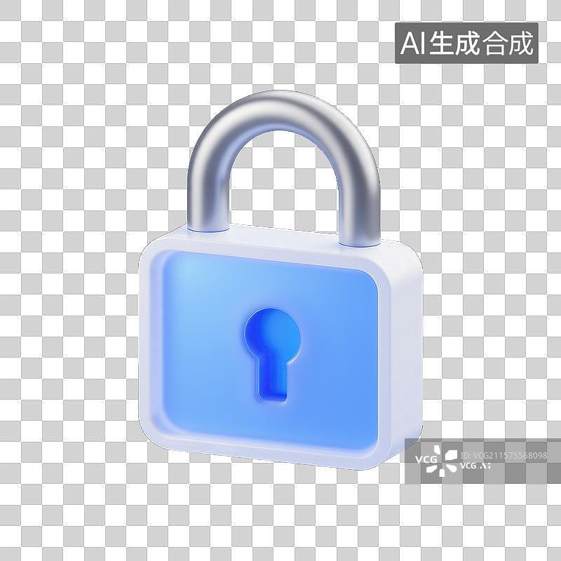 【AI数字艺术】数字时代的安全锁图片素材