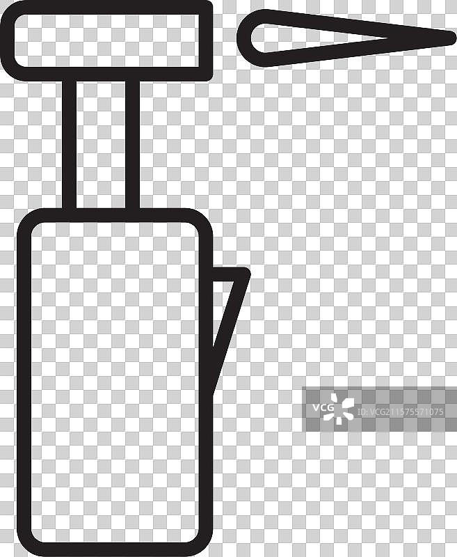 白色背景上的喷灯线条图标图片素材