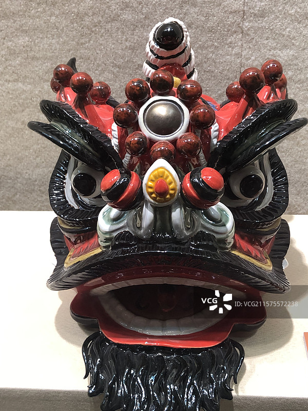 舞狮-串通醒狮-惠州博物馆图片素材