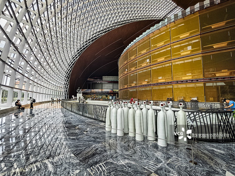 金墙银网·国家大剧院光影图片素材