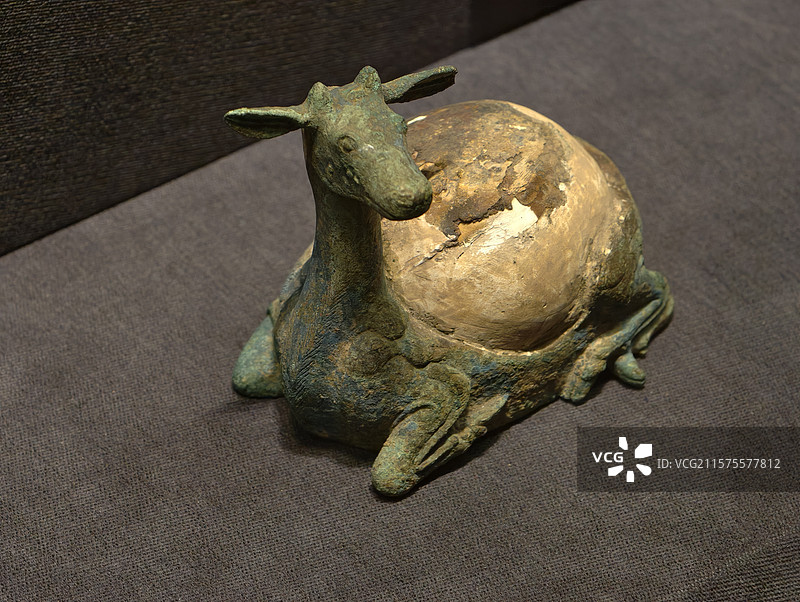 铜羊 镇尺 动物塑像 中国考古博物馆图片素材