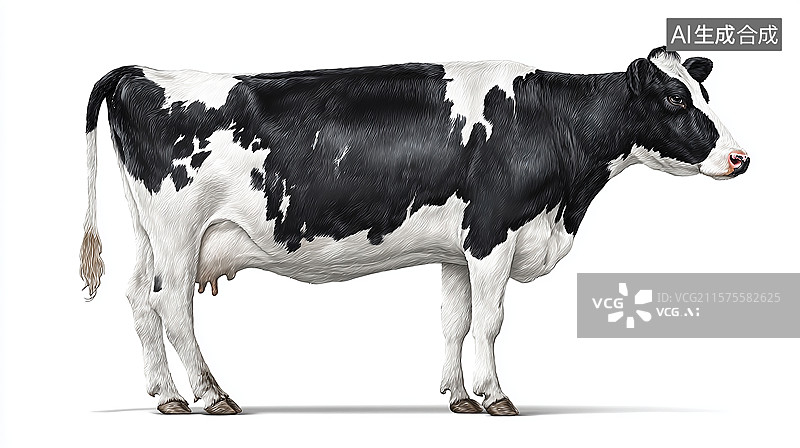 【AI数字艺术】黑白相间的奶牛图片素材