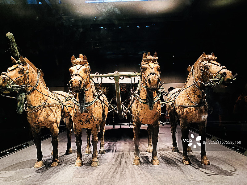 铜车马近景图片素材