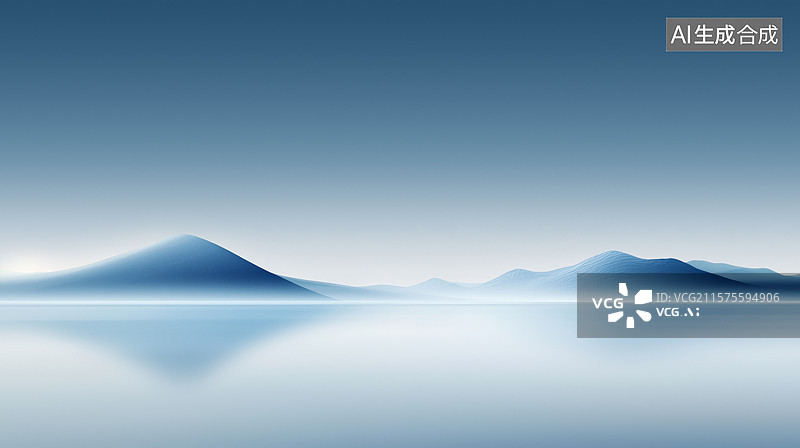 【AI数字艺术】极简大气山峦背景图片素材