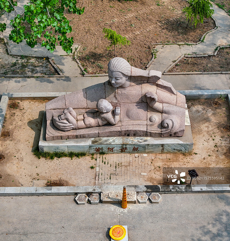 河南省开封市柳园口黄河游览区航拍图片素材