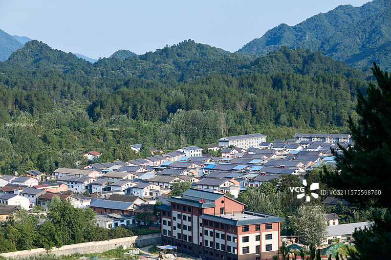 陕西旅游汉中洋县长青华阳景区华阳古镇秦岭四宝栖息地图片素材