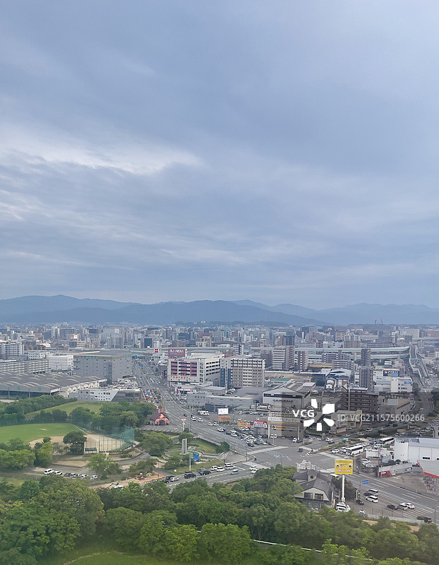 俯瞰福冈城市图片素材