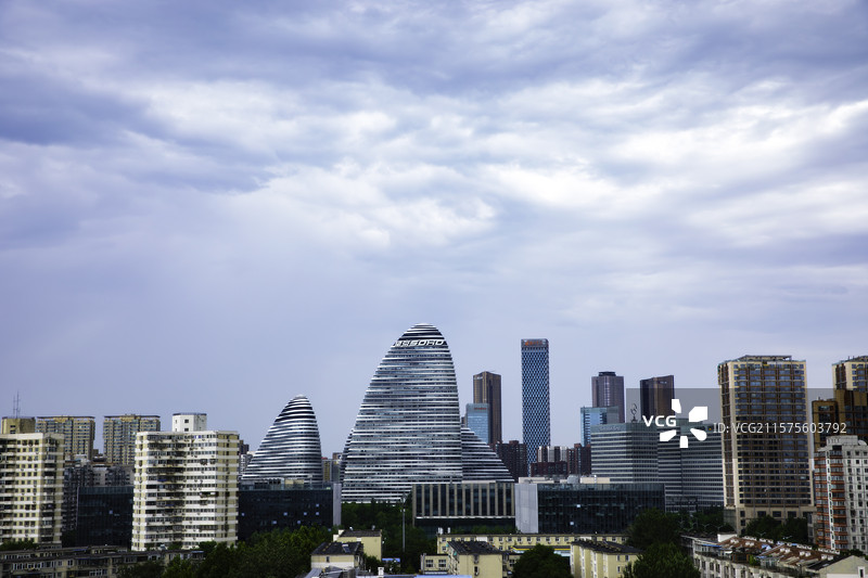 城市风光地标建筑，望京soho图片素材