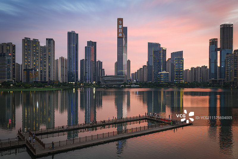 梅溪湖城市天际线图片素材