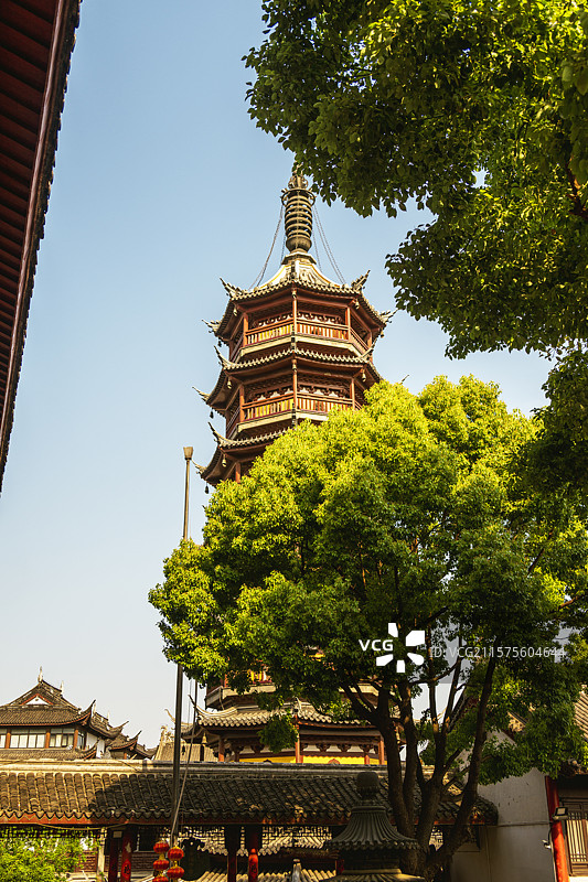 无锡南禅寺福圣禅院 天王殿 大雄宝殿 妙光塔图片素材