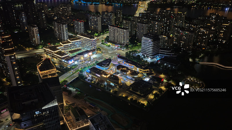 宁波江北湾头1872花园坊夜景图片素材