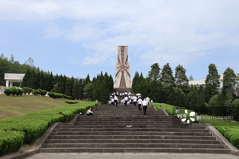 通江革命烈士陵园红军墓图片素材