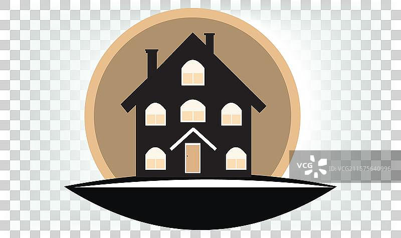 圣诞节万圣节标志剪影家庭图片素材