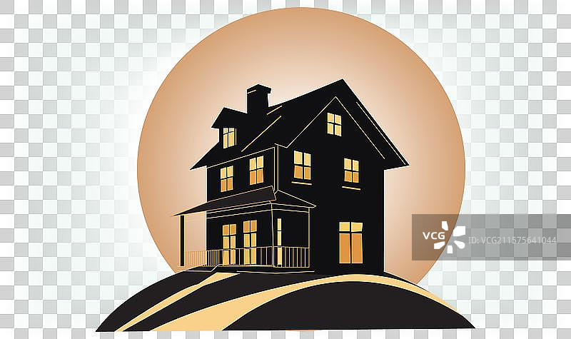 圣诞节万圣节标志剪影家庭图片素材