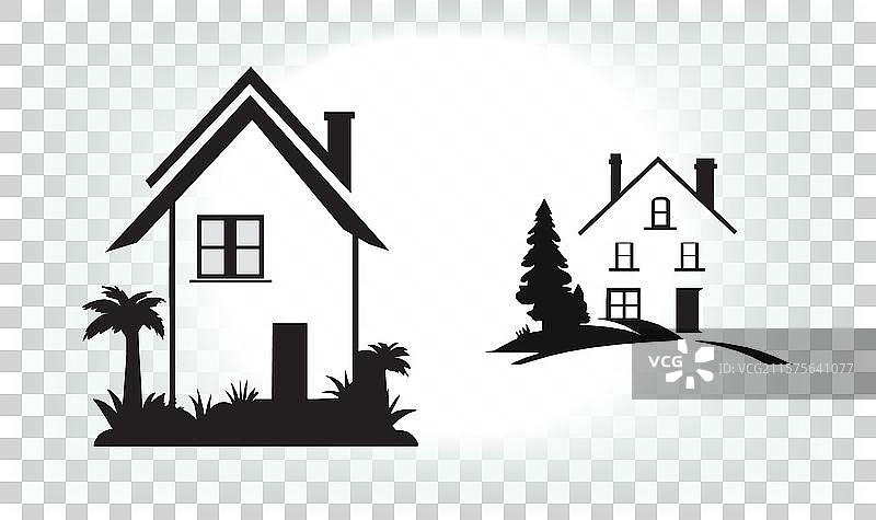 圣诞节万圣节标志剪影家庭图片素材