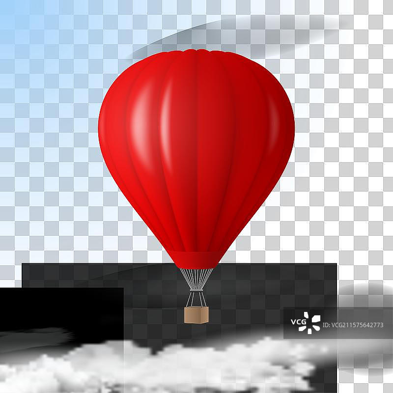 3D真实热气球的旅行横幅图片素材