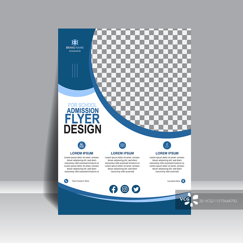 学校招生的宣传单设计模板图片素材