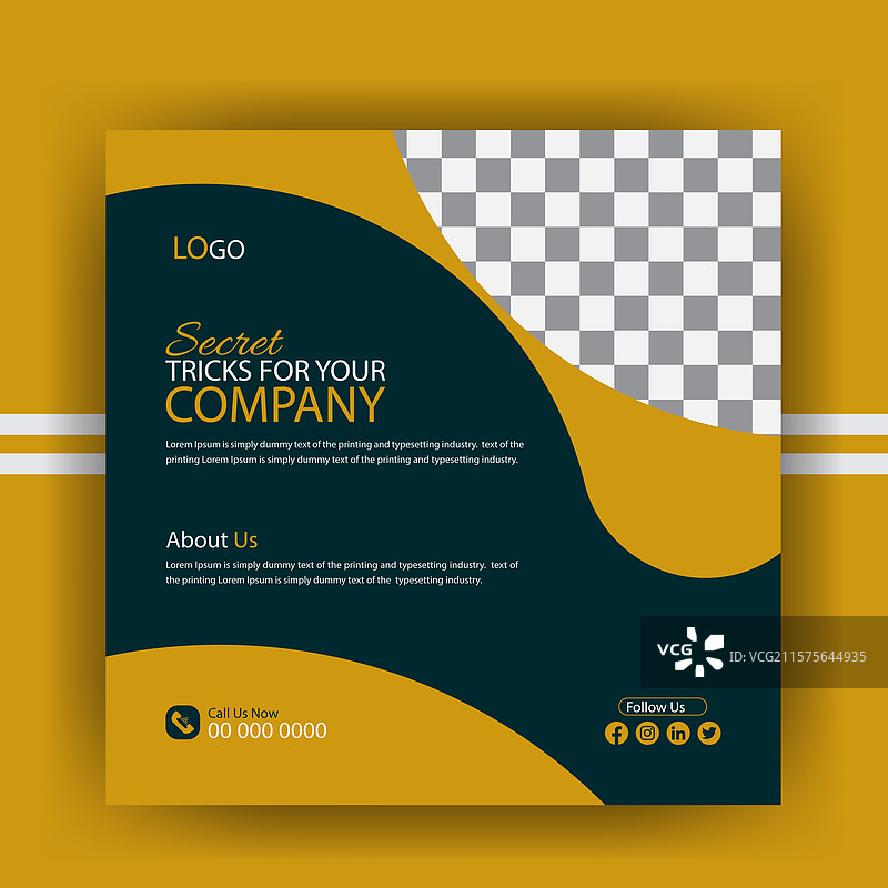 企业社交媒体帖子横幅模板图片素材