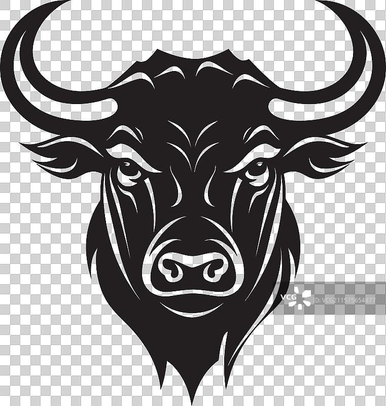 牛力流线型牛头标志 Rampantrage图片素材