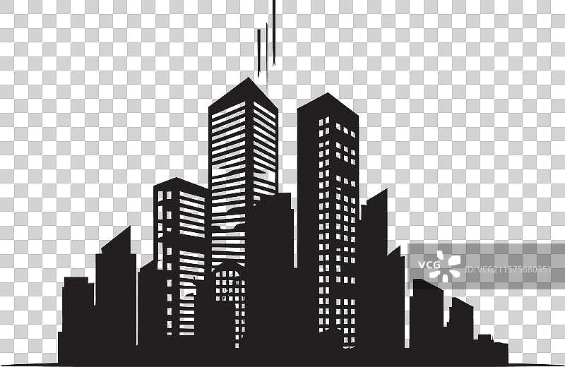 城市高地多层城市景观图标图片素材