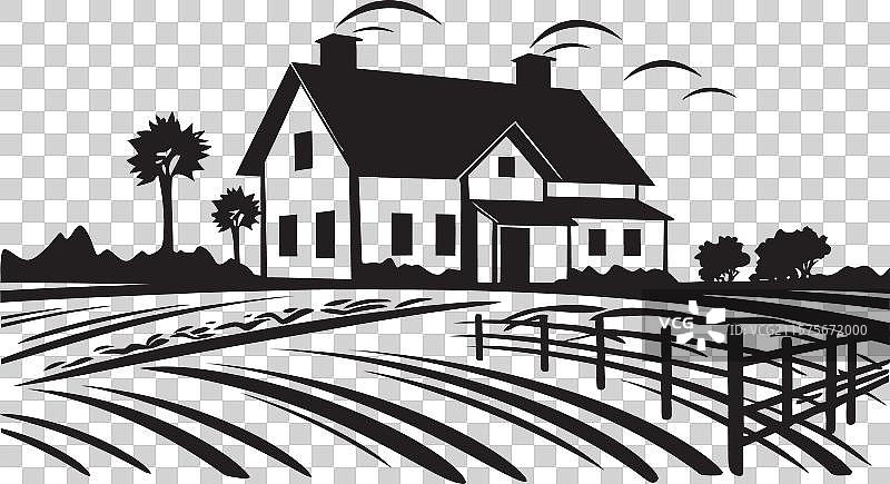 农业住所印象农舍图标图片素材