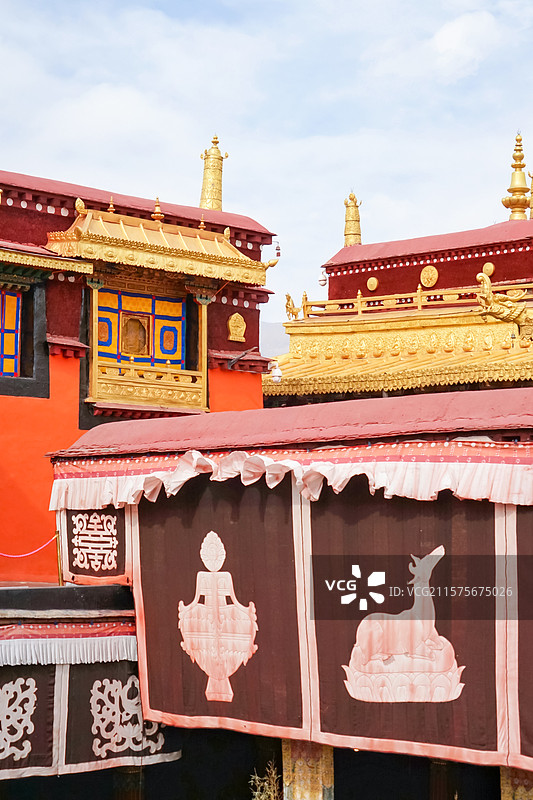 西藏拉萨大昭寺寺庙建筑图片素材