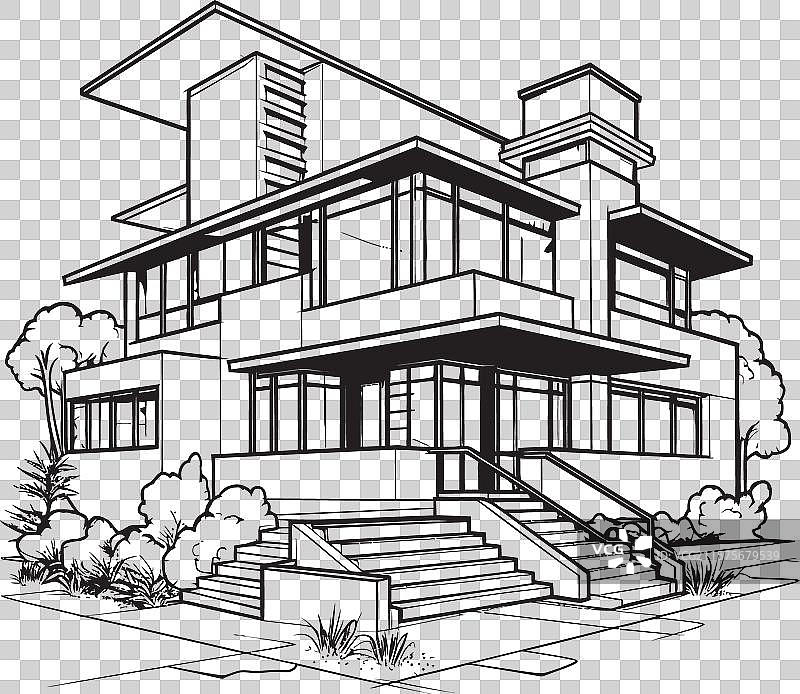 多层建筑的象征性上升图片素材