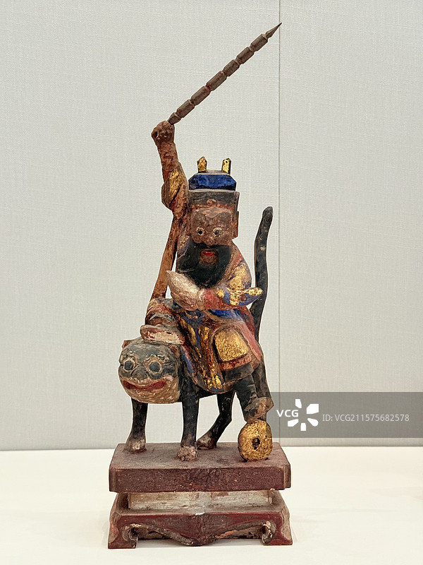 清代木雕-武财神赵公明图片素材