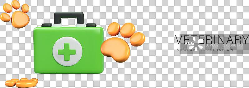 可爱的兽医服务3D广告图片素材