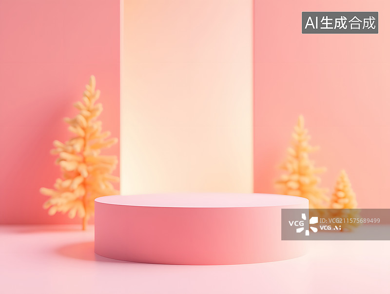 【AI数字艺术】3D场景电商产品展台背景图片素材