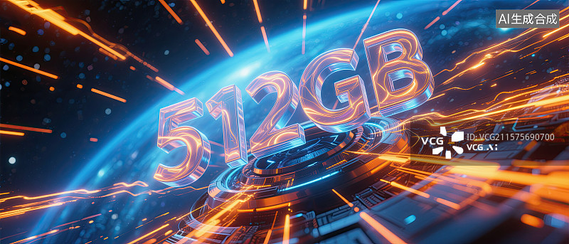 【AI数字艺术】计算机，科技，256GB，512GB，存储图片素材