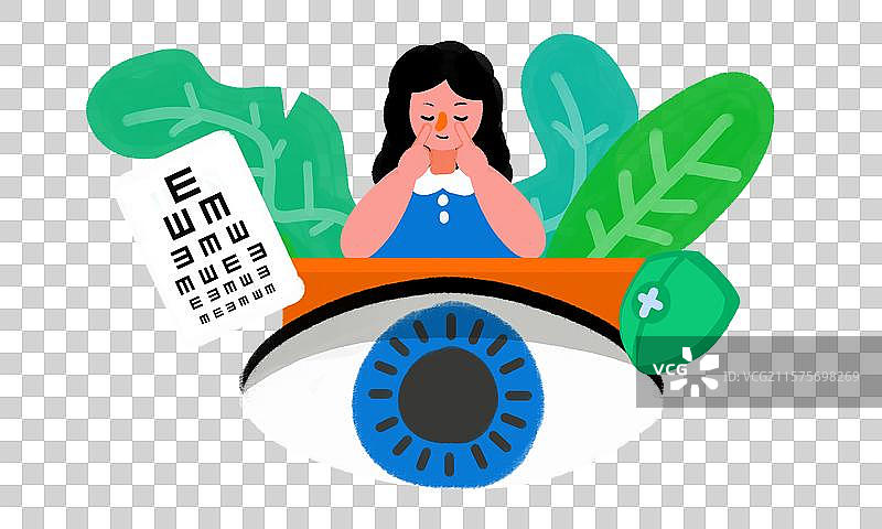 卡通手绘世界爱眼日图片素材