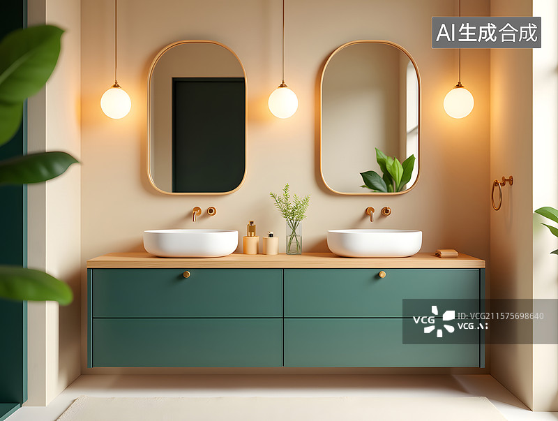 【AI数字艺术】3d渲染的卫生间洗手间背景图片素材