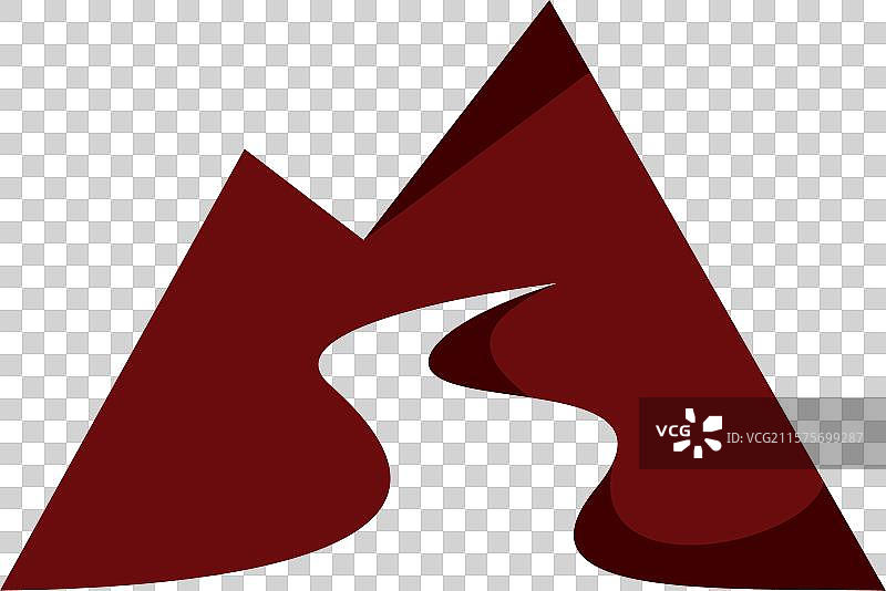 字母M山路标志设计M首字母标志图片素材