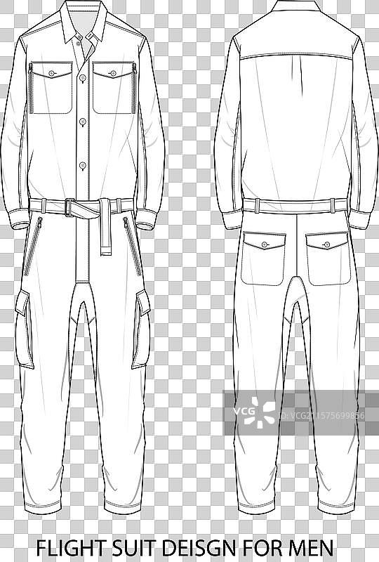 男士飞行服设计图片素材
