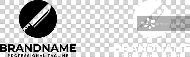 屠夫店的字母O刀具标志图片素材