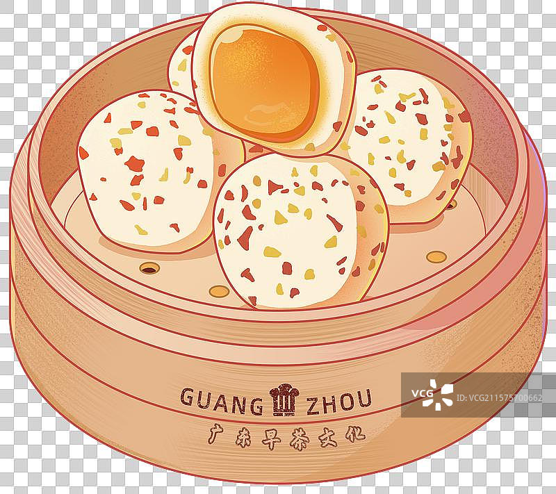 广州燕麦包奶黄包广东早茶文化蒸笼中华传统美食中国风国潮风图片素材