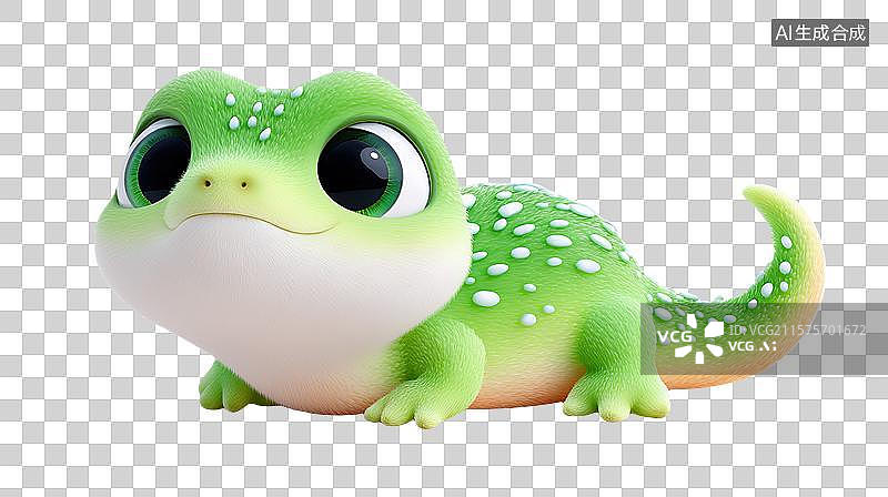 【AI数字艺术】可爱的卡通壁虎图片素材