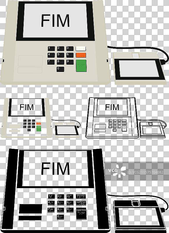 巴西电子投票机的新型号图片素材